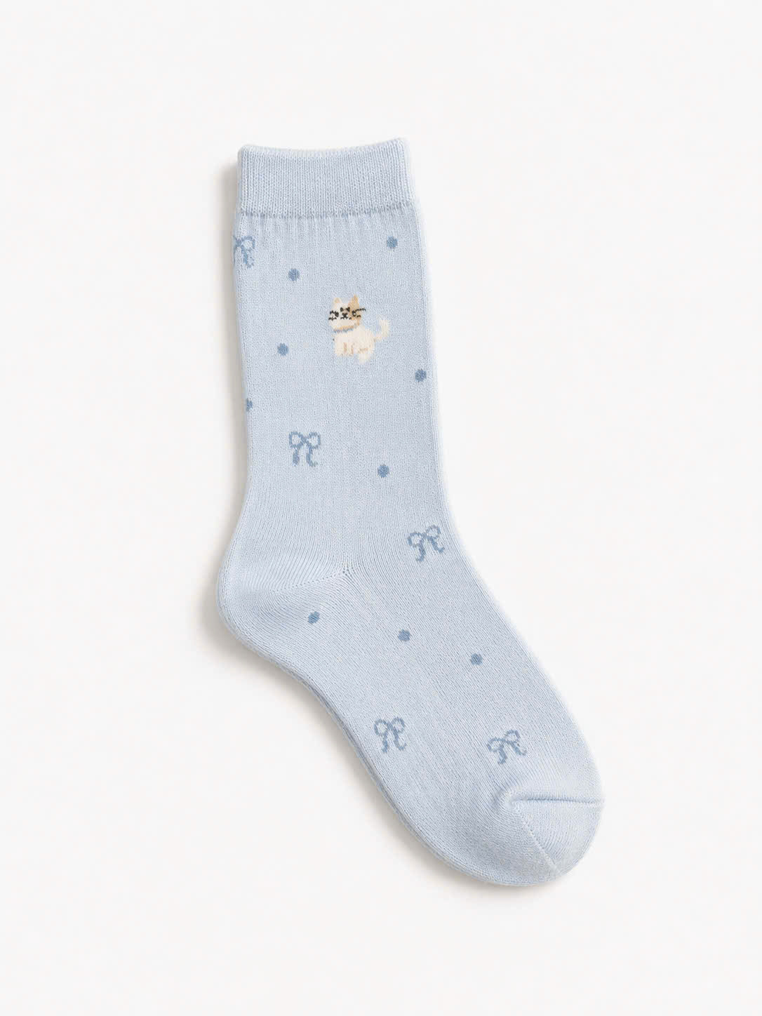 Vớ tất cotton dòng cún họa tiết đáng yêu mẫu Cún Xanh pastel thêu hình chú cún nhỏ xinh xắn chất vải mềm mịn thoáng khí êm